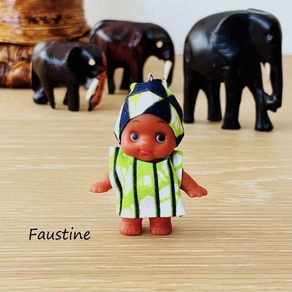 【タンザニアの子ども支援】キューピッドストラップ Faustine 1枚目の画像