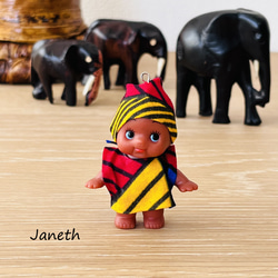 【タンザニアの子ども支援】キューピッドストラップ Janeth 1枚目の画像