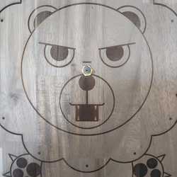 木製　ライオン　掛け時計 3枚目の画像