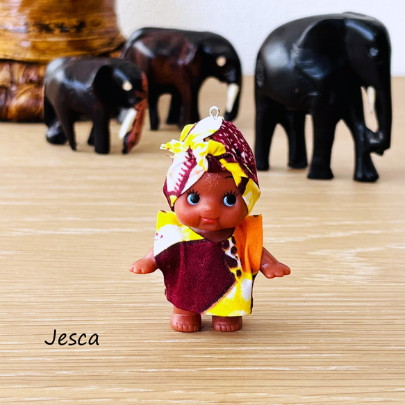【タンザニアの子ども支援】キューピッドストラップ Jesca 1枚目の画像