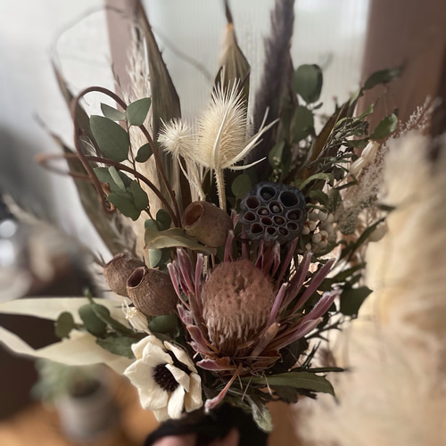 プロテアのドライフラワースワッグ ドライフラワーブーケ ドライ  