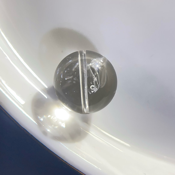 天然無処理　ウォーターインクォーツ　丸玉（水入り水晶）　12.6mm 2枚目の画像