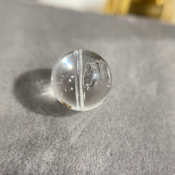 天然無処理　ウォーターインクォーツ　丸玉（水入り水晶）　12.6mm 5枚目の画像