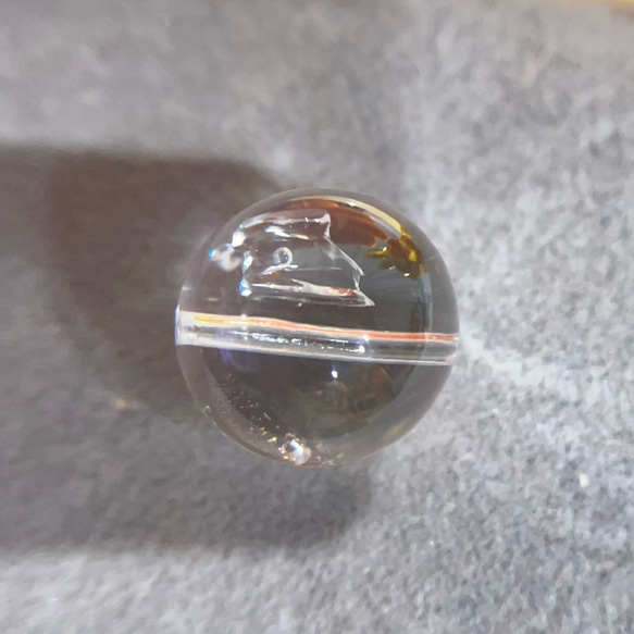 天然無処理　ウォーターインクォーツ　丸玉（水入り水晶）　12.6mm 1枚目の画像