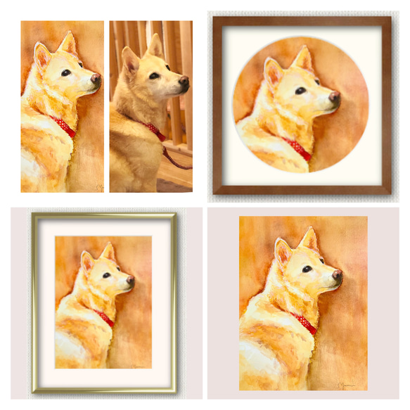 ペットの肖像　水彩画（A4サイズ） 2枚目の画像