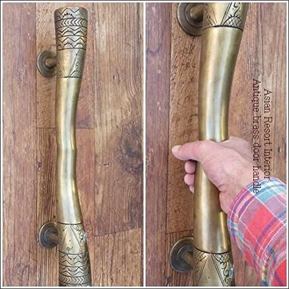 真鍮 取っ手 取手 金具 ドアノブ 家具 キャビネット ハンドル 引き出し アンティーク （真鍮／ブラス）No.104 