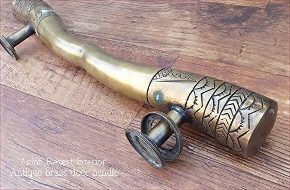 真鍮 取っ手 取手 金具 ドアノブ 家具 キャビネット ハンドル 引き出し アンティーク （真鍮／ブラス）No.104 