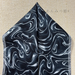 綿の半衿  ブラックマーブル 7枚目の画像