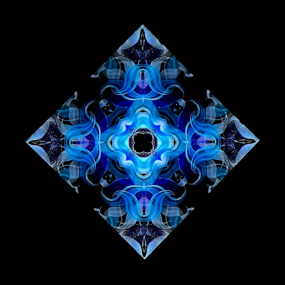 よ*ぎ様 作家作品　万華鏡 紺色 フェニックス 〜蒼い炎〜【万華鏡・受注制作】 その他インテリア雑貨