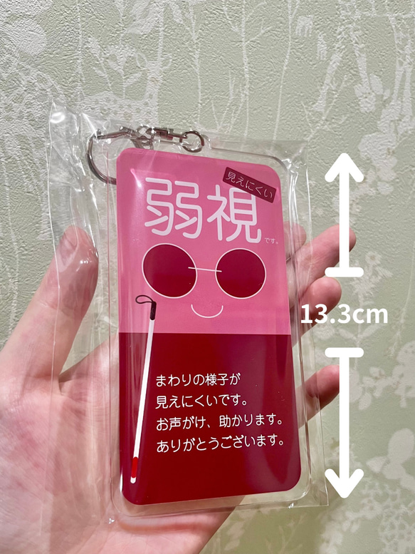 弱視キーホルダー 視覚障害 ロービジョン 2枚目の画像
