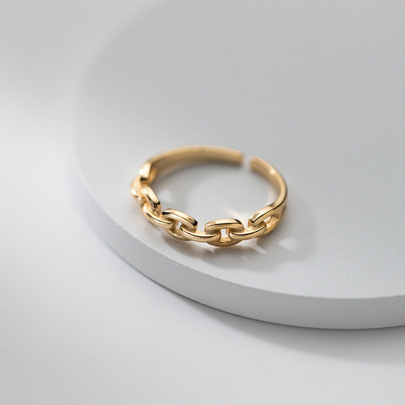 シルバー925   チェーン　リング　指輪　silver925 フリーサイズ　大きさ調整可能 3枚目の画像