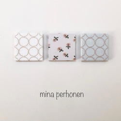 mina perhonen  ミナペルホネン  ファブリックパネル 3点セット ハンドメイド 1枚目の画像