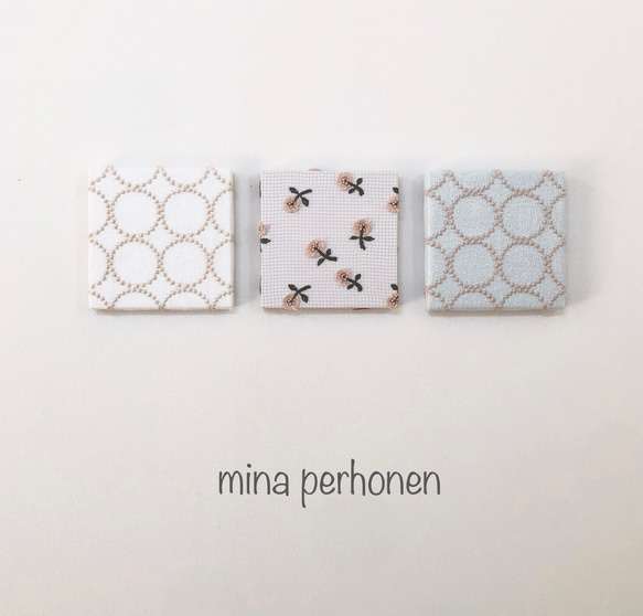 mina perhonen  ミナペルホネン  ファブリックパネル 3点セット ハンドメイド 1枚目の画像