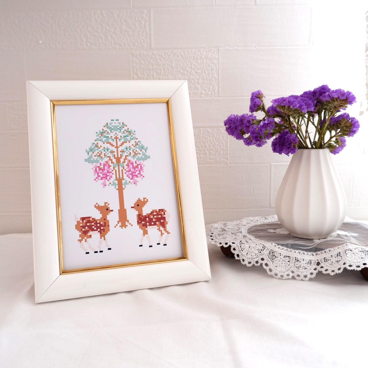 刺繍/絵画/花/絵画インテリア/額縁入 刺繍/絵画/花/絵画インテリア/額縁入