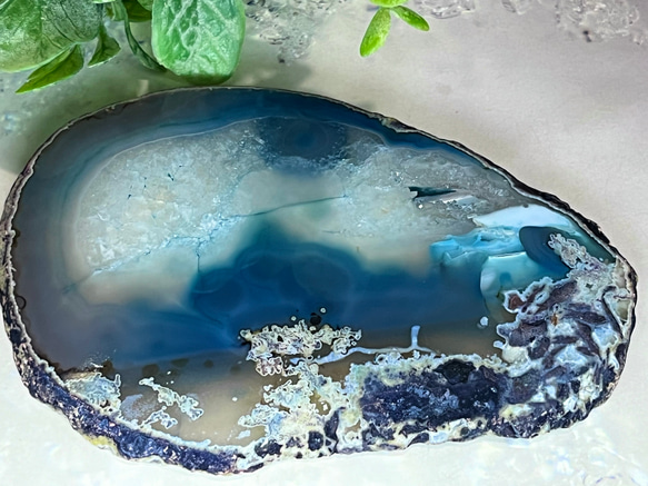 グラフィカル　アゲート スライス プレート 瑪瑙 コースター　原石 4枚目の画像