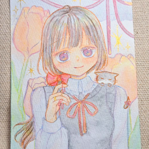 手描きイラスト オリジナルイラスト 原画 コピックの通販 by