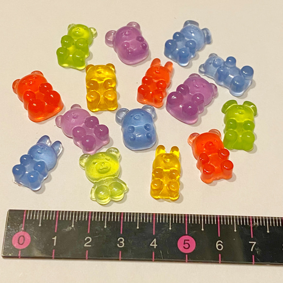 グミベア　グミうさぎ　ランダム5個　ハリボー　デコパーツ　お菓子 3枚目の画像