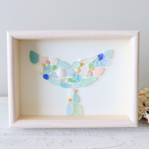 dolphin #シーグラスアート#シーグラスアート作品#sea glass art