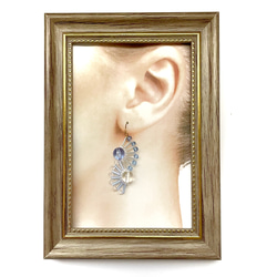 new♡wave earrings（clear blue） 2枚目の画像