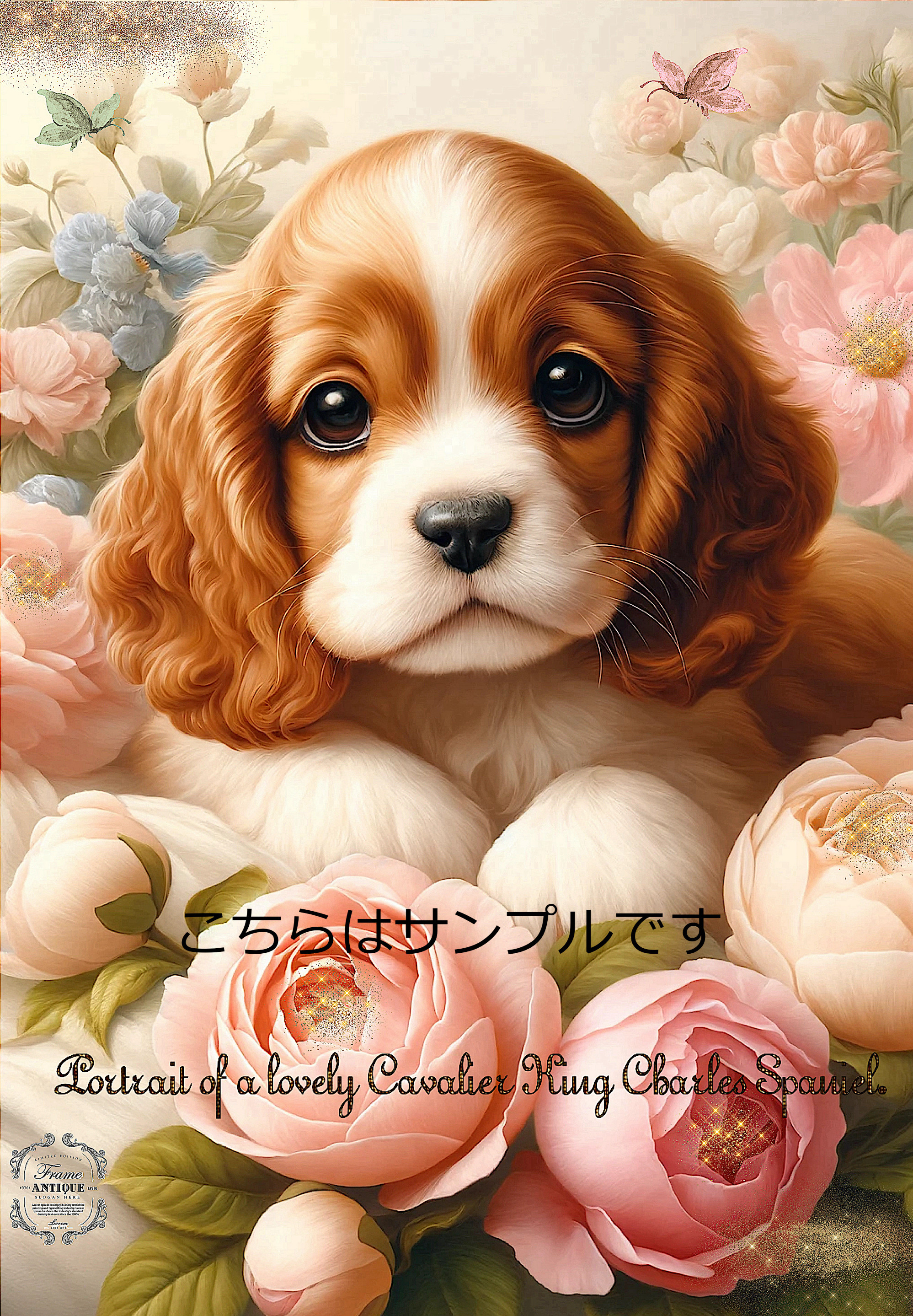 オリジナル 生地 ブロックデザイン パネル生地 犬 犬柄
