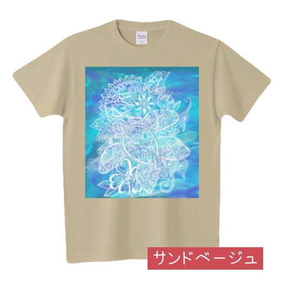 【送料無料】海とホヌの半袖Tシャツ　オーバーサイズ　S～XXLサイズ　BIG 4枚目の画像