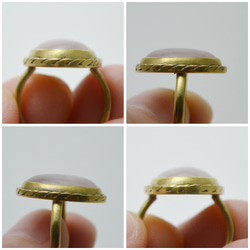 簡單系列-粉水晶‧固定戒圍黃銅戒指‧Type1 第6張的照片