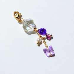 【1017】桜もちのチャーム／ストラップ 1017】桜もちのチャーム／ストラップ 桜のキラキラ☆ストラップ