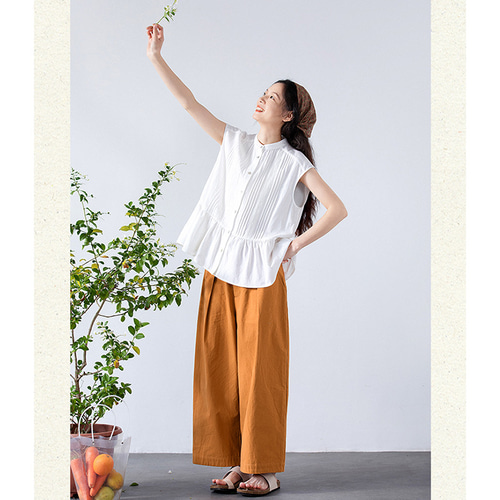 ワイドレンジ　パンツ　　29 anyfee/プラスサイズ】ニットジョーゼットワイドパンツ anyfee
