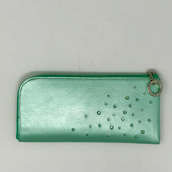 GS–574Bリング  ライトグリーンのご紹介をさせて頂きます。美しいお財布で癒され系です 1枚目の画像