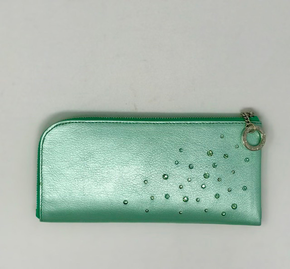 GS–574Bリング  ライトグリーンのご紹介をさせて頂きます。美しいお財布で癒され系です 1枚目の画像