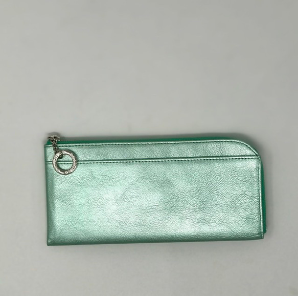 GS–574Bリング  ライトグリーンのご紹介をさせて頂きます。美しいお財布で癒され系です 2枚目の画像