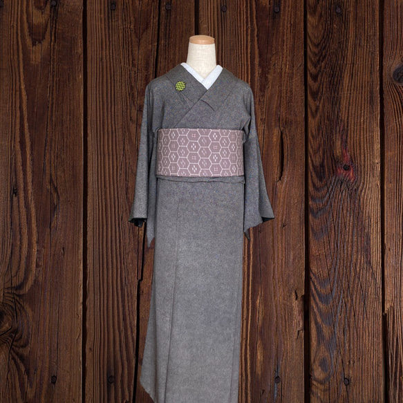 *和服布*成人平子腰帶，半寬，由伊蓋田笠和染尾島製成。長427cm。 第8張的照片