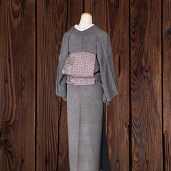 *和服布*成人平子腰帶，半寬，由伊蓋田笠和染尾島製成。長427cm。 第5張的照片