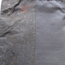 ７７３３　大島紬の着物で作った巾着袋　＃送料無料 4枚目の画像