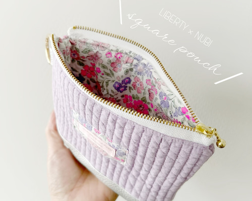 soldヌビキルト×リバティ ファスナーポーチ soldヌビキルト×リバティ