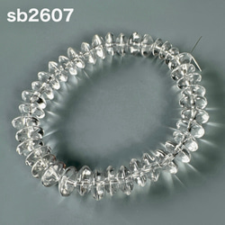 水晶 ボタン型 ビーズ39個パック sb2607 1枚目の画像