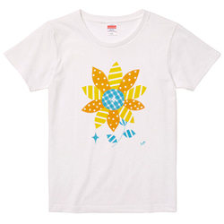 【受注生産】コットンTシャツ　サンフラワー 4枚目の画像