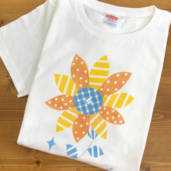 【受注生産】コットンTシャツ　サンフラワー 1枚目の画像