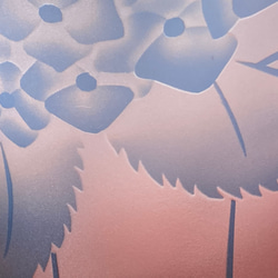 紫陽花のフリーグラス～雨　薄ピンク×青　（1個） 4枚目の画像
