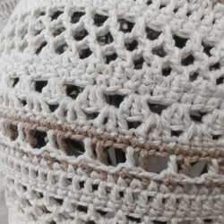 コットン100%素材の手編みねこ耳ニット帽♡大人サイズ♡406 7枚目の画像