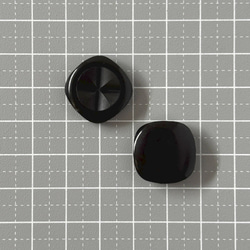 ボタン レトロ スクエア 四角 ブラック 二つ穴 18mm 6個セット ek-046 4枚目の画像