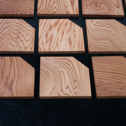 ●屋久杉　無垢　木目の美しい敷板　コースター　茶托　お菓子皿　銘々皿 K338 7枚目の画像