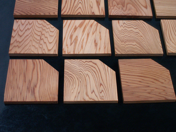 ●屋久杉　無垢　木目の美しい敷板　コースター　茶托　お菓子皿　銘々皿 K338 7枚目の画像