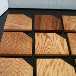 ●屋久杉　無垢　木目の美しい敷板　コースター　茶托　お菓子皿　銘々皿 K338 8枚目の画像