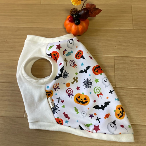 高級感あるオリジナルプリント ハロウィン犬服 タンクトップ