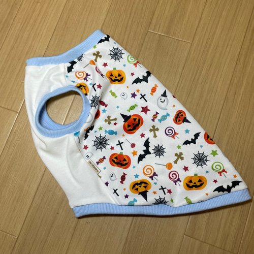 高級感あるオリジナルプリント ハロウィン犬服 タンクトップ オーダー