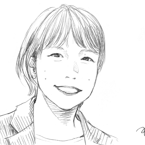 紙フレーム付き似顔絵【1名・えんぴつ画】 イラスト COCOYA_arc
