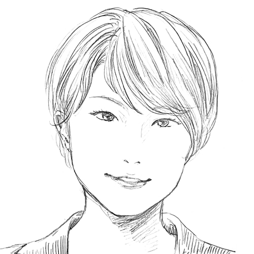 紙フレーム付き似顔絵【1名・えんぴつ画】 イラスト COCOYA_arc