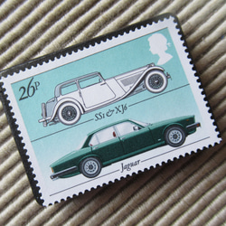 イギリス　自動車切手ブローチ 9623 2枚目の画像