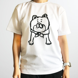 【黒】柴犬のリラックスドライTシャツ 2枚目の画像
